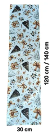 LKV Lomnice Textilní běhoun na stůl - Vánoce - bílá - 30 x 140 cm