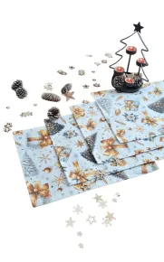 LKV Lomnice Textilní prostírání Vánoce - 4 ks - bílá