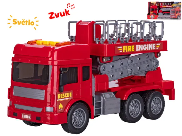 Mikro trading Auto hasiči plošina - 28 cm - na setrvačník