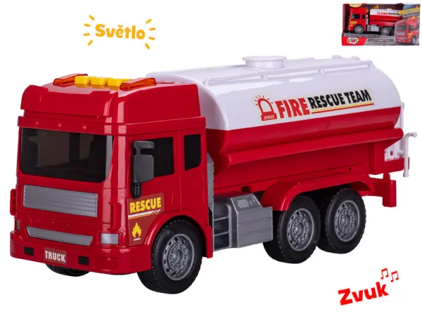 Mikro trading Auto hasiči cisterna - 28 cm - na setrvačník
