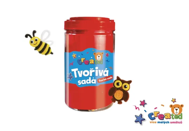 Created Tvořivá sada v plastové dóze - 12 x 21 cm