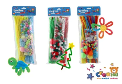 Created Tvořivá sada - 3 druhy - v sáčku 15 x 38 cm