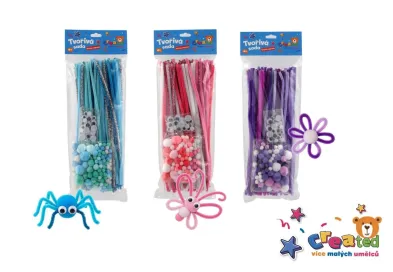 Created Tvořivá sada - 3 barvy - na kartě 15 x 40 cm