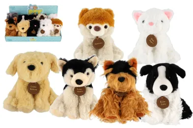 Teddies Pes, kočka plyš - 18 cm - mix druhů