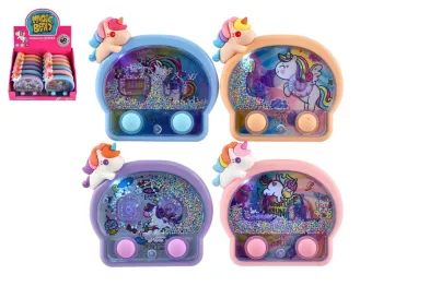 Teddies Vodní hra hlavolam - Svítící JEDNOROŽEC - 13 x 12 cm - na baterie