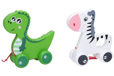 Wiky Zvířátko tahací dřevěné - 12 x 13 cm - 2 druhy