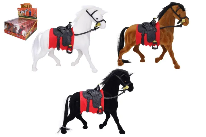 Wiky Kůň fliška se sedlem - 17 cm - s doplňky - 3 barvy