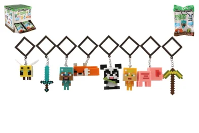 Teddies Přívěsek na klíče Minecraft - postavička - mix druhů