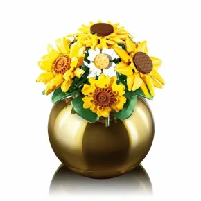 Sluban Stavebnice Flowers - Kytice slunečnic a kopretin ve váze