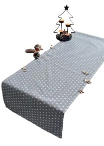 LKV Lomnice Textilní běhoun na stůl - Vánoce - hvězdičky - 30 x 120 cm