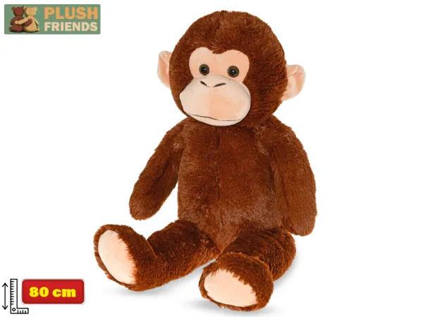 Mikro trading Plush Friends - Opice plyšová - 80 cm - tmavě hnědá