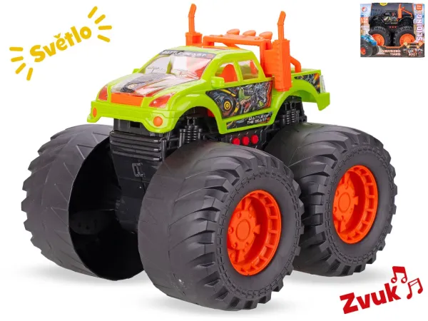 Mikro trading Auto monster truck  na volný chod - 28 cm - se světlem a zvukem