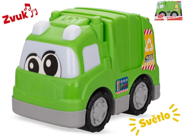 Mikro trading Auto popeláři na volný chod - 24,5 cm - na baterie se světlem a zvukem