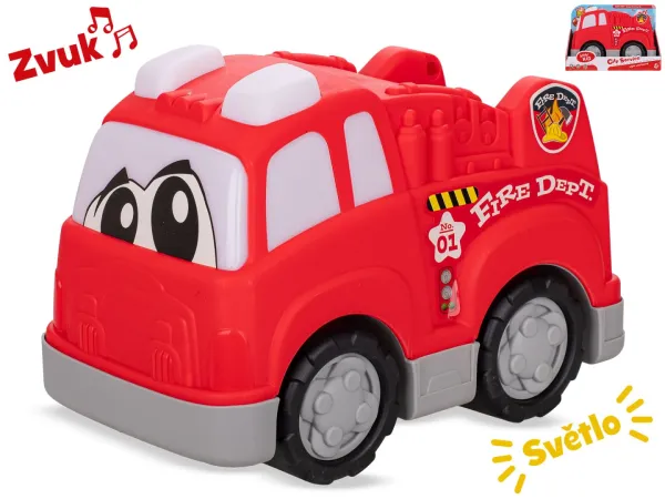 Mikro trading Auto hasiči na volný chod - 24,5 cm - na baterie se světlem a zvukem