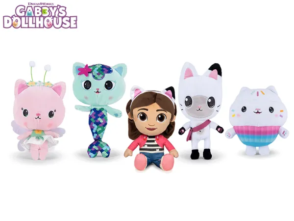 Mikro trading GABBY'S DOLLHOUSE: Gábinin kouzelný domek - plyšová postava - 5 druhů
