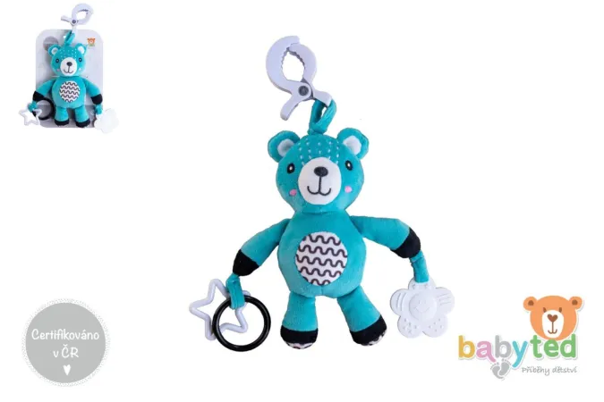 babyted Medvídek chrastítko plyš - 30 cm - závěs na postýlku / kočárek