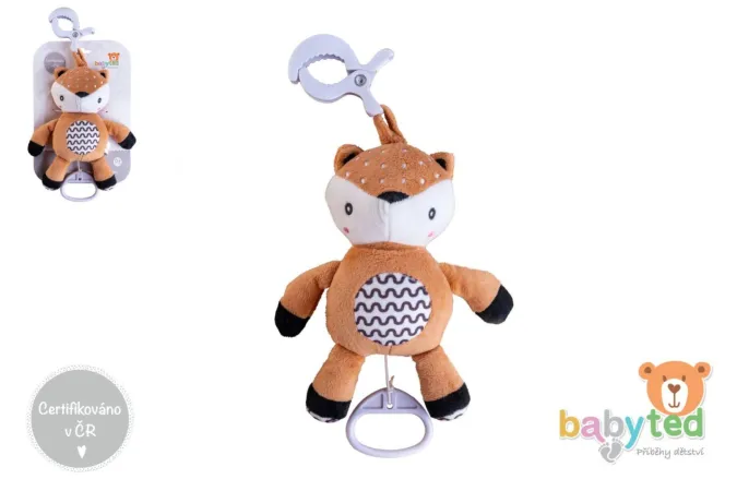 babyted Srneček plyš - 30 cm - natahovací hrací strojek - závěs na postýlku / kočárek