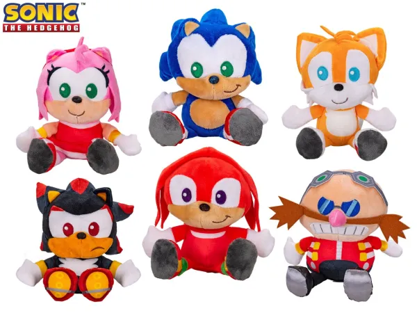Mikro trading Sonic the Hedgehog postavy plyšové - 22 cm - 6 druhů