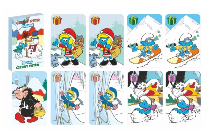 Akim Černý Petr - Šmoulové 2 - zimní společenská hra v papírové krabičce