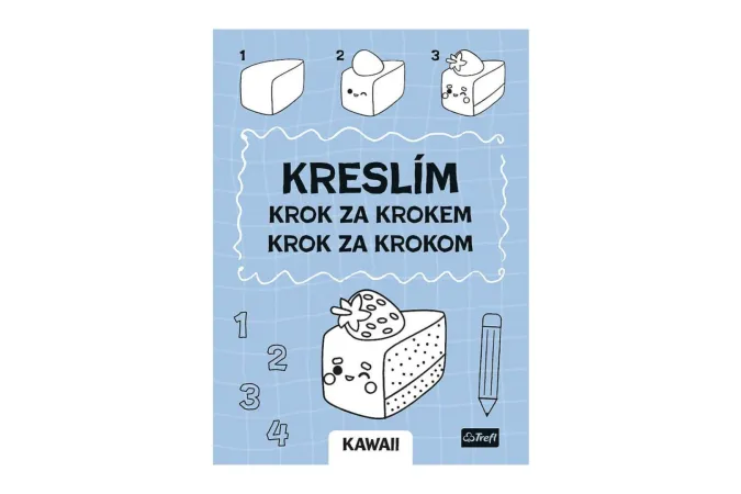 Trefl Pracovní sešit - Kreslím krok za krokem - 20 x 27,5 cm - Kawaii