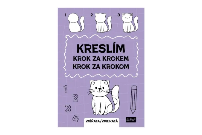 Trefl Pracovní sešit - Kreslím krok za krokem - Zvířata - 20 x 27,5 cm