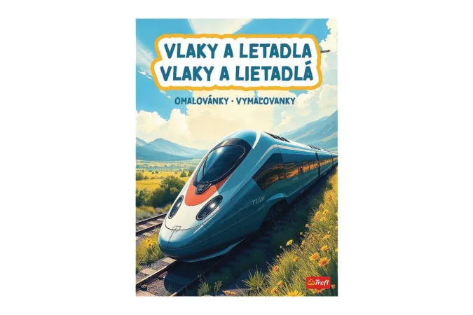 Trefl Omalovánky - Vlaky a letadla - 20 x 27,5 cm