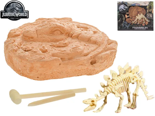 Mikro trading Jurský svět - Sada pro tesání kostry Stegosaura s doplňky