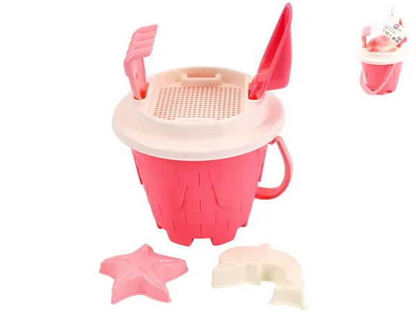 Mikro trading Sada na písek s kyblíkem - růžová