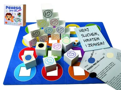 Pexi Pexeso pro uši a hmat - naučná společenská hra pro sluch, zrak a hmat