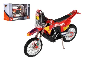 Bburago Sestavený kovový model motorky Bburago GasGas RX450F (Dakar 2023)