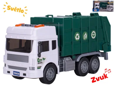 Mikro trading Auto popelářské na setrvačník - 28 cm se světlem a zvukem