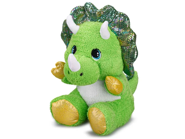 Mikro trading Triceratops plyšový sedící - 37 cm - zelená