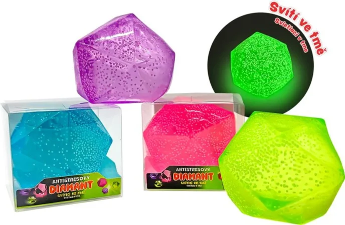 Mac Toys GLUMI - Antistresový diamant – svítící ve tmě