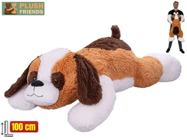 Mikro trading Plush Friends - Bernardýn plyšový - 100 cm - ležící