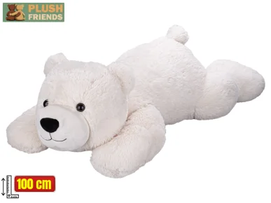 Mikro trading Plush Friends - Medvěd lední plyšový - 100 cm - ležící