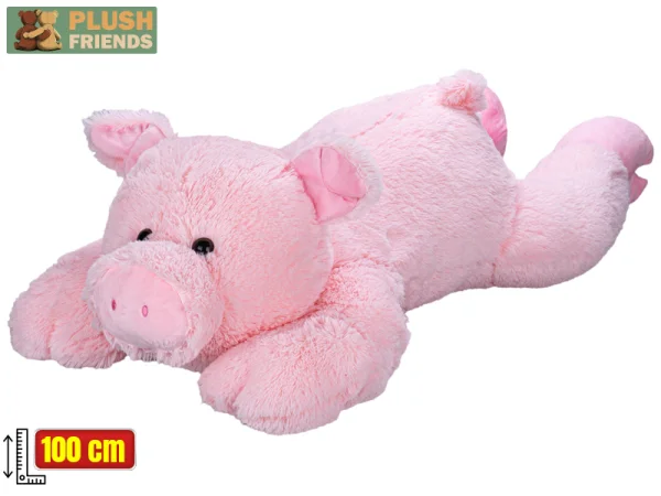 Mikro trading Plush Friends - Prase plyšové - 100 cm - ležící