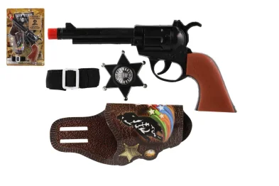 Teddies Pistole klapací s doplňky - 22 cm