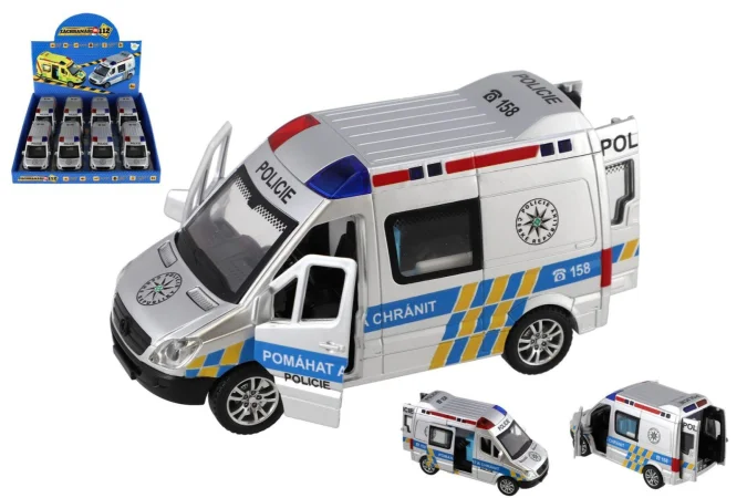 Teddies Auto policie na setrvačník - 15 cm - se zvukem se světlem