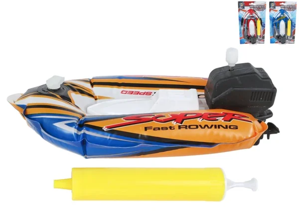 Mikro trading Člun na natažení plující po vodě - 17 cm - nafukovací s pumpičkou
