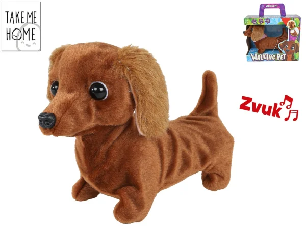 Mikro trading Take Me Home - Jezevčík plyšový - 19 cm - na baterie