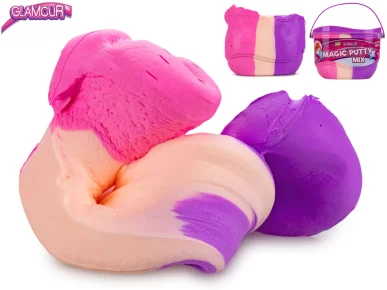 Mikro trading Glamour - Magická hmota trojbarevná - 240 gramů v kyblíku