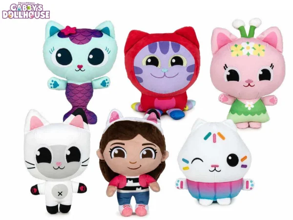 Mikro trading GABBY'S DOLLHOUSE - Gábinin kouzelný domek: postava plyšová - 25 cm - 6 druhů