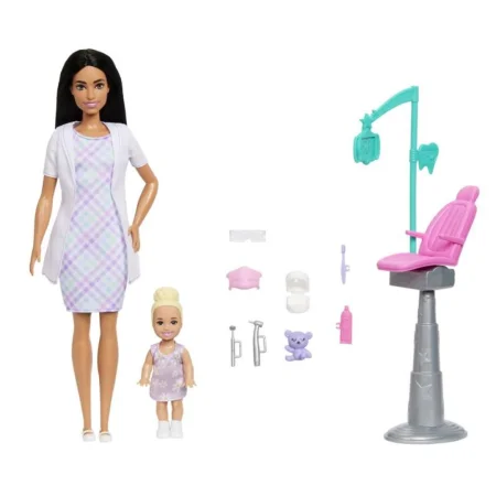 Mattel Barbie herní set povolání - Zubařka - černovláska