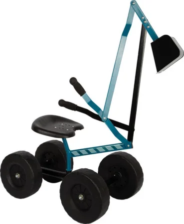 Small Foot Bagr s kolečky - modrá