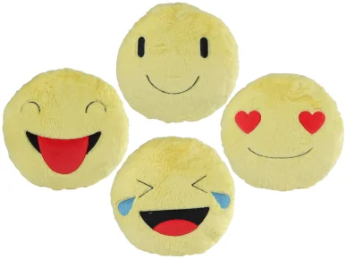 Mikro trading Polštář plyšový - Smajlík - 36 x 36 x 10 cm