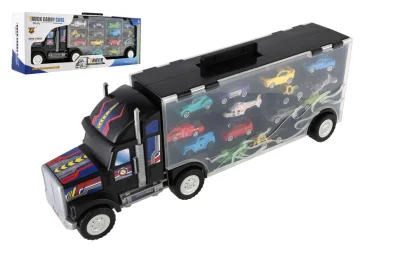 Teddies Auto kamion přepravník + dopravní prostředky - 14 ks - na volný chod