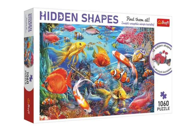 Trefl Puzzle - Život pod vodou - Skryté tvary - 1060 dílků