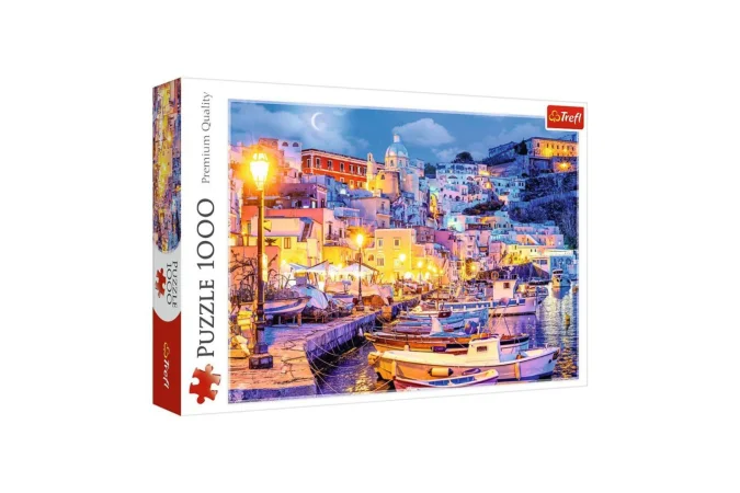 Trefl Puzzle - Ostrov Procida v noci, Itálie - 1000 dílků