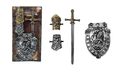 Mac Toys PLEJO - Set pro rytíře - se štítem a rukavicemi