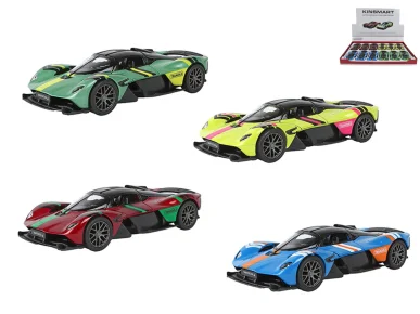 Kinsmart Kovový model auta Aston Martin Valkyrie Livery Edition - 13 cm - zpětný chod